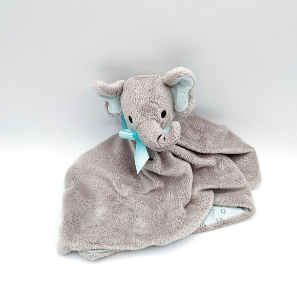 Lil Llama Elephant Baby Lovey Infant Security Blanket Plush Gray w/stars On Back - Picture 1 of 5